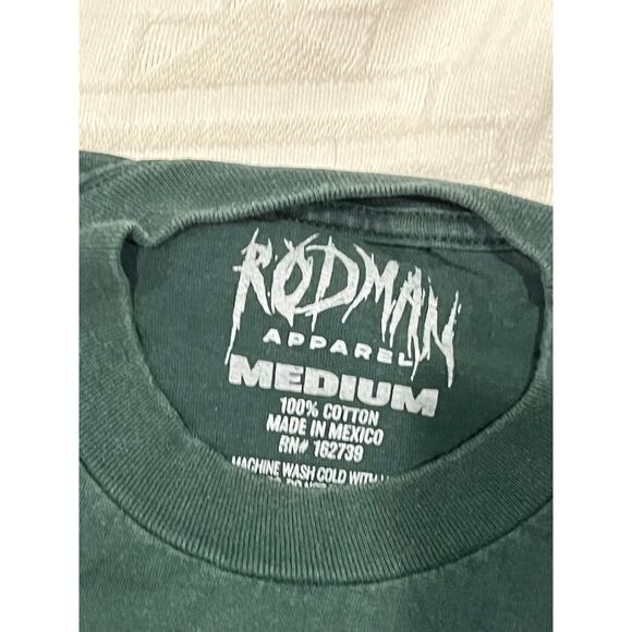 Dennis Rodman Apparel Green T-Shirt Mens M - Picture 3 of 3